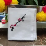 Heart Embroidered Cotton Hanky