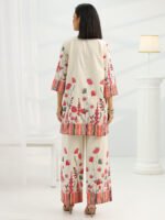 Off White Printed Cotton Cord Set - Image 3
