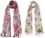 Floral Print Scarf Combo Pack of 2