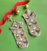 Jingle Bells Box of 4 Ankle Socks - Image 2