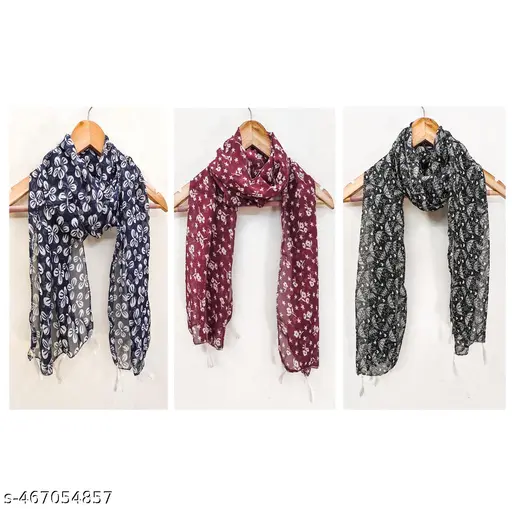 a173v_512.webp Floral Georgette Stole Pack of 3 - Image 1