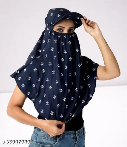 fyfrx_512.webp Rayon Cotton Scarf Cum Mask with Cap - Image 1