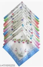 Floral Cotton Handkerchief Pack of 12