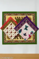 Purple Floral Cotton Hanky Pack of 6 - Image 2