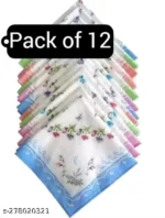 Apna StoreX Floral Cotton Hanky Pack of 12