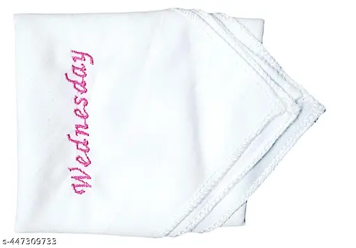 wheci_512.webp Weekdays Embroidered Cotton Hanky Pack of 6 - Image 1