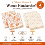 Floral Cotton Handkerchief Combo Pack of 4 - Image 2